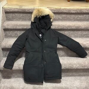 Canada Goose Black Parka with Fur Hood